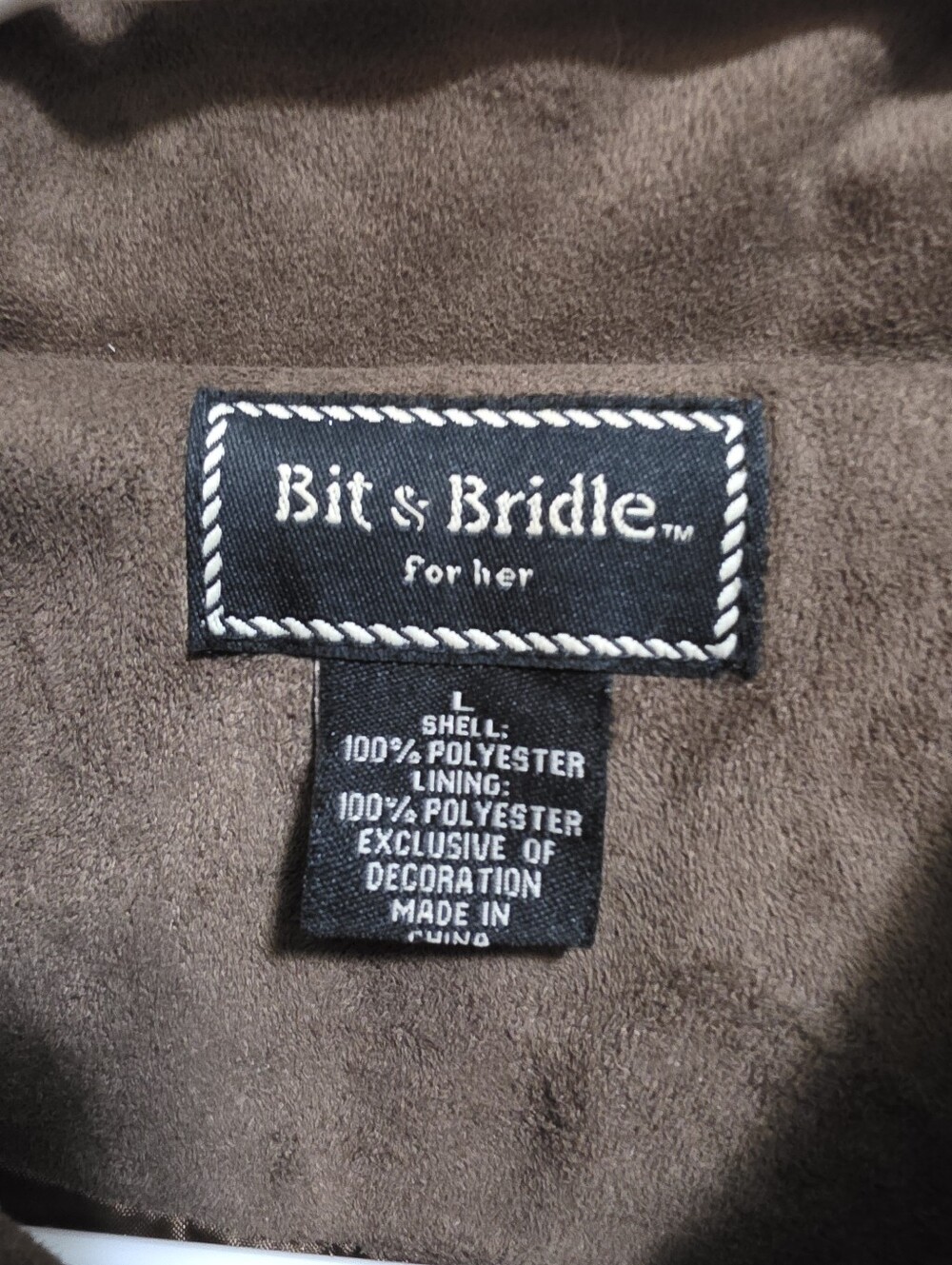 Bit & Bridle Brown Fringe Western Suede Jacket - Picture 10 of 15